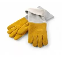 Heat resistant leather barbecue gloves - 2 pcs, HENDI, 2 pcs., (L)460mm, 556689