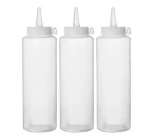 Dozatori aukstajām mērcēm - 3 gab, HENDI, 0,35L, Caurspīdīgs, 3 gab., ø55x(H)205mm, 557853