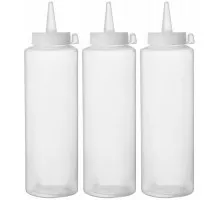 Dozatori aukstajām mērcēm - 3 gab, HENDI, 0,7L, Caurspīdīgs, 3 gab., ø70x(H)240mm, 557952