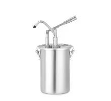 Nerūsējošā tērauda mērces tvertne ar dozatoru, HENDI, 4,5L, ø180x(H)420mm, 558102