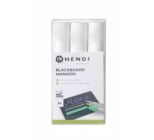 Blackboard markers 15 mm, HENDI, 3 white markers, 664223