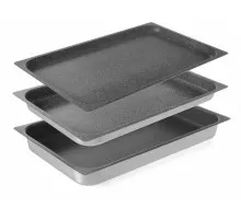 Gastronormas no alumīnija GN 1/1 ar pretpiedeguma pārklājumu, HENDI, GN 1/1, 530x325x(H)65mm, 805534