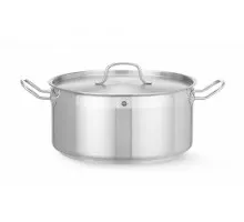 Кастрюля низкая с крышкой, HENDI, Profi Line, 12л, ⌀320x(H)150мм, 830604