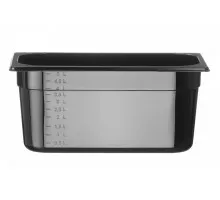 Гастроёмкость GN 1/3 из чёрного поликарбоната, HENDI, Profi Line, GN 1/3, 5,7л, черный, 325x176x(H)150мм, 862513