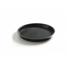 Servēšanas paplāte no polipropilēna, neslīdoša, apaļa, ar augstu mali, melna, HENDI, ø360x(H)39mm, 878408