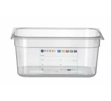 Гастроёмкость GN 1/2 HACCP, HENDI, GN 1/2, 9,5л, прозрачный, 325x265x(H)150мм, 880166