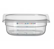 Гастроёмкость GN 1/6 HACCP, HENDI, GN 1/6, 1л, прозрачный, 176x162x(H)65мм, 880487