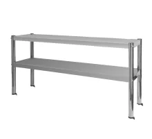 2-shelf stainless steel tabletop addon S-120 cm G-30 cm H-60 cm N