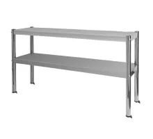 2-polku uzlika uz galda no nerūsējošā tērauda S-100 cm G-30 cm H-60 cm N