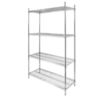Chromed gastronomic rack with 4 shelves H-180 L-90 G-60 N