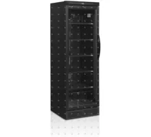 Шкаф холодильный со стеклом cev425 black l/h