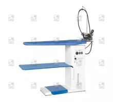 Professional finishing table with steamer and iron