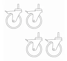 Aukstuma atvilktņu bloks ar Wheels - gn1/1 116 l