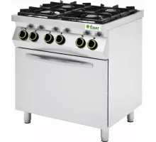 4-конфорочная газовая плита с электрической духовкой и вентилятором