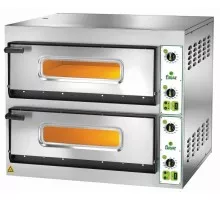 Electric oven fes 4+4 inox 1ph + pirometro
