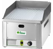 Fry top single grooved methane chromed/lpg