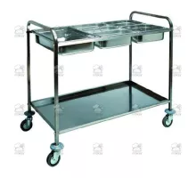 Тележка из нержавеющей стали для контейнеры 2xGN1/1- 4x GN1/2- 6x GN1/3