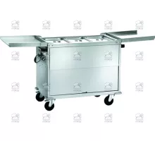 Тележка-мармит из нержавеющей стали AISI 304 на базе 3 x GN1/1 - 200(h) mm.