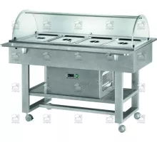 REFRIGERATEDWOODEN vitrīna 4xGN1/1 CURVED DOME 4 x GN1/1 - 150(h) mm.
