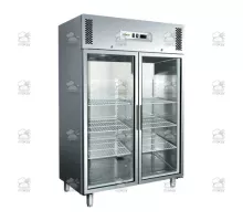 Aukstuma skapis nerūsējošā tērauda ventilējams-2+8°C ar stikls 1325 l