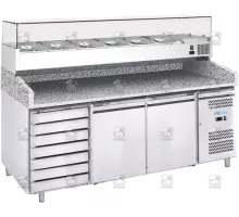 Aukstuma picas galds ventilējams -2+8°C 390 l