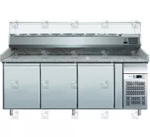 Aukstuma picas galdsventilated+2+8°nerūsējošā tērauda+Gran 580 l