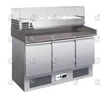 Pizza galds Refr.ventilējams+2+8°nerūsējošā tērauda+Gran 368 l