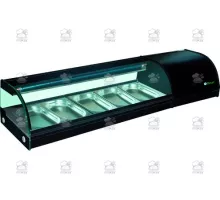 Sushi aukstuma vitrīna vitrīna 0+6°C containers 5x GN1/3 - 25L