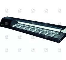 Sushi aukstuma vitrīna vitrīna 0+6°C containers 8x GN1/3 - 41L