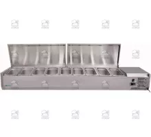 Aukstuma picas galds ventilējams +2+8°C n.9 x GN1/3