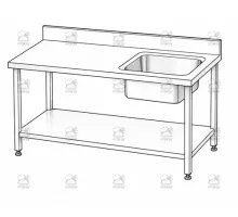 Custom stainless steel sink table
