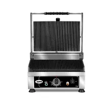 Contact grill - ▲ & ▼ ripped - with cast iron griddles, drip tray and temperature control 50° - 300° c