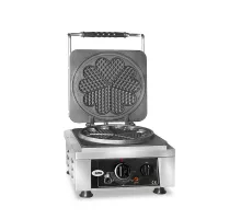 Vafeļu panna amore-l - 1x ø 21 x 1,5cm - 50° līdz 300°c - cieta čuguna cepšanas plāksne - apkārtējais piliena renes - nerūsējošā tērauda korpuss