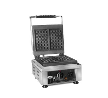 Classic waffle iron - 2x (10 x 17 x 1,5cm) - 50° to 300°c - solid cast iron baking plate - circumferential drip tray