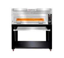 Bakery & confectionery oven incl. hood & base - inner insulation made of rock wool & refractory stone | 13,3 kw,3nac | 400v