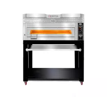 Bakery & confectionery oven incl. hood & base - inner insulation made of rock wool & refractory stone | 7,5 kw, 3nac | 400v