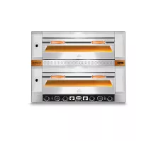 Печка для пиццы - 4+4x ø 35 cm | 10 квт,3нac| 400v | панель управления снизу - с огнеупорным полом - 2 уровня