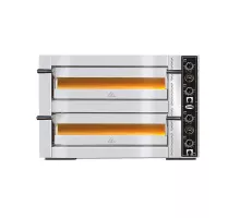 Pizzaoven - electric - 4+4x ø30cm | 10kw,3nac | 400v - stainless steel 2 decks
