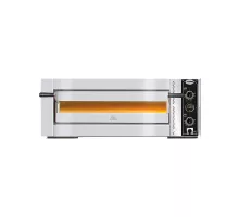 Pizzaoven - electric - 6x ø30cm | 6kw,3nac | 400v - stainless steel 1 deck