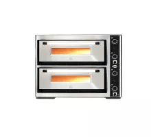 Pizza oven electric -4+4x ø25cm | 8 kw, 3nac | 400v - stainless steel 2 decks