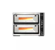 Пиццапечь - электрическая - 6+6x ø30см | 12 квт, 3фазы | 400в - нержавеющая сталь, 2 уровня