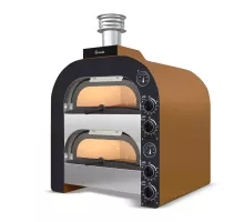 Pizza oven electric - 1+1 ø39cm | 7 kw, 3nac | 400v - stainless steel 2 decks