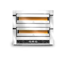 Pizzaoven - electric - 6+6x ø30cm | 12kw,3nac | 400v - stainless steel 2 decks