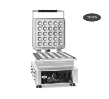 Waffle iron lokmia -d - 1x (ø25 x 3,5cm x 1,7cm/3,4cm) - interchangeable baking plate very easy to assembly - 50° to 300°c - easy cleaning