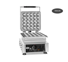 Waffle iron lokmia -l - 1x (ø25 x 4,2cm x 1,2cm/2,4cm) - interchangeable baking plate very easy to assembly - 50° to 300°c - easy cleaning