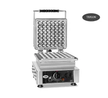 Waffle iron lokmia -s - 1x (ø49 x 3cm x 1,4cm/2,8cm) - interchangeable baking plate very easy to assembly - 50° to 300°c - easy cleaning