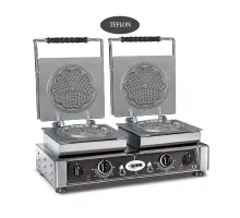 Vafeļu panna amore-s - 2x (ø 17 x 1cm) - maināma cepšanas plāksne ļoti viegli montējama - 50° līdz 300°c - viegla tīrīšana