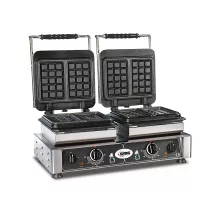 Briseles vafeļu panna - 4x (10,2 x 16,4 x 2,6cm) - nomaināma cepšanas plāksne ļoti viegli saliekama - 50° līdz 300°c - viegli tīrāma