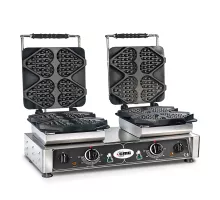 Waffle iron ti amo - 8x (13,2 x 12,5 x 2,4cm) - interchangeable baking plate very easy to assembly - 50° to 300°c - easy cleaning