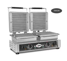 Waffle iron churo - 2x (10x 21cm x 2cm x 1cm/2cm) - interchangeable baking plate very easy to assembly - 50° to 300°c - easy cleaning